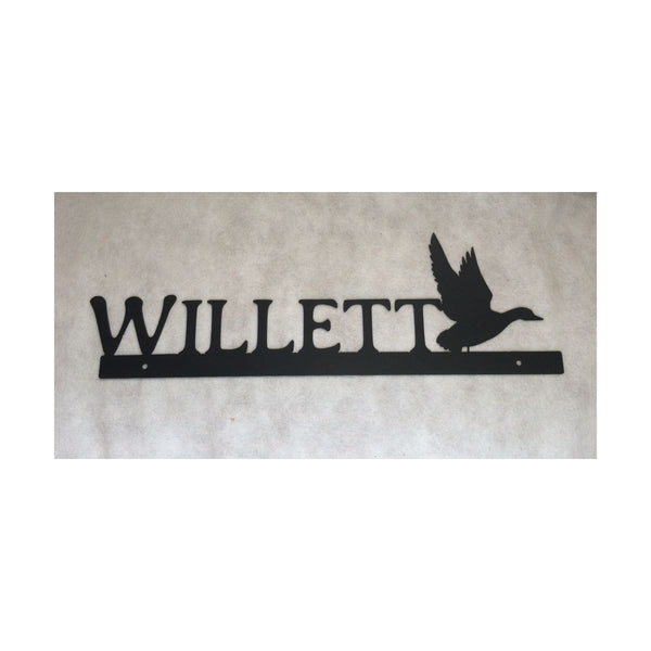 Name Sign, Duck in Flight