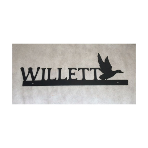 Name Sign, Duck in Flight