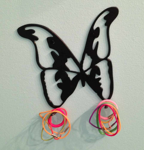 Two Butterfly Headband Or Ponytail Holder Hangers