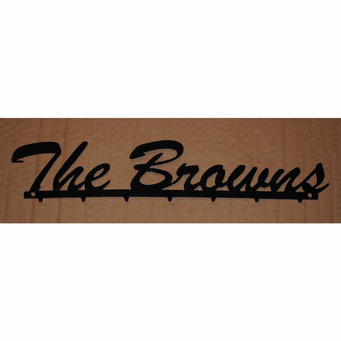 Custom 7 Hook Name Key Rack in Script Font