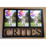 Family Name Frame Display With Three 4 X 6 Frames