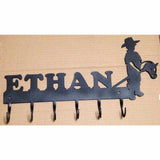 Custom Belt Rack with Stick Horse Boy