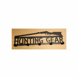 Hunting Gear Coat Rack with Rifle