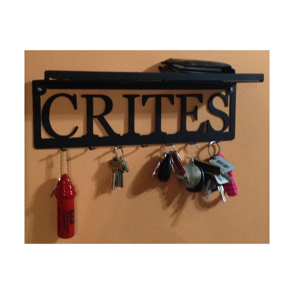 Custom Name Key Rack with Shelf