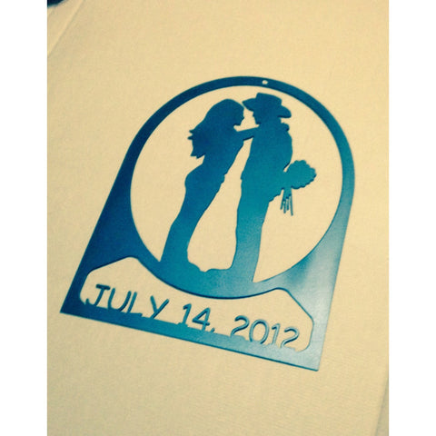 Western Couple Kissing with Date